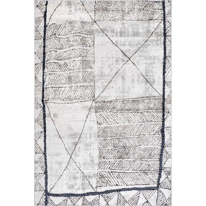 Luxurious Moroccan-Inspired 8' x 10' Geometric Cotton Area Rug