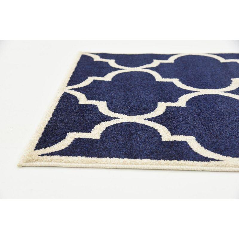 Unique Loom 2' 0 x 8' 0 Runner Navy Blue Trellis Austin Area Rug