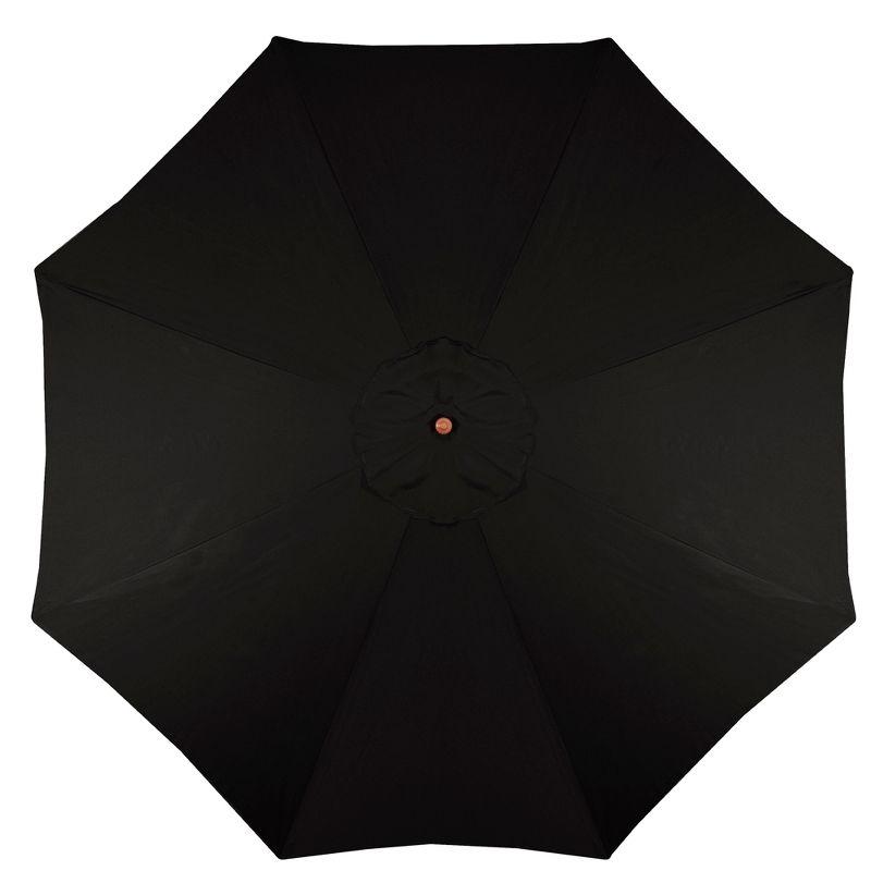 Northlight 8.5ft Outdoor Patio Market Umbrella with Wooden Pole, Black