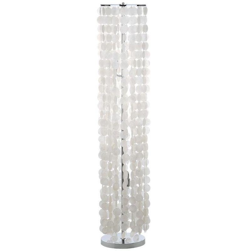 Illumina 60" White Capiz Shell Cylinder Floor Lamp