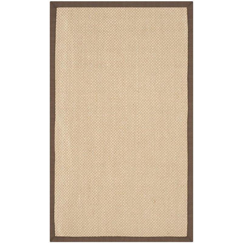 Natural Fiber NF141 Power Loomed Indoor Accent Rug - Maize/Brown - 3'x5' - Safavieh.