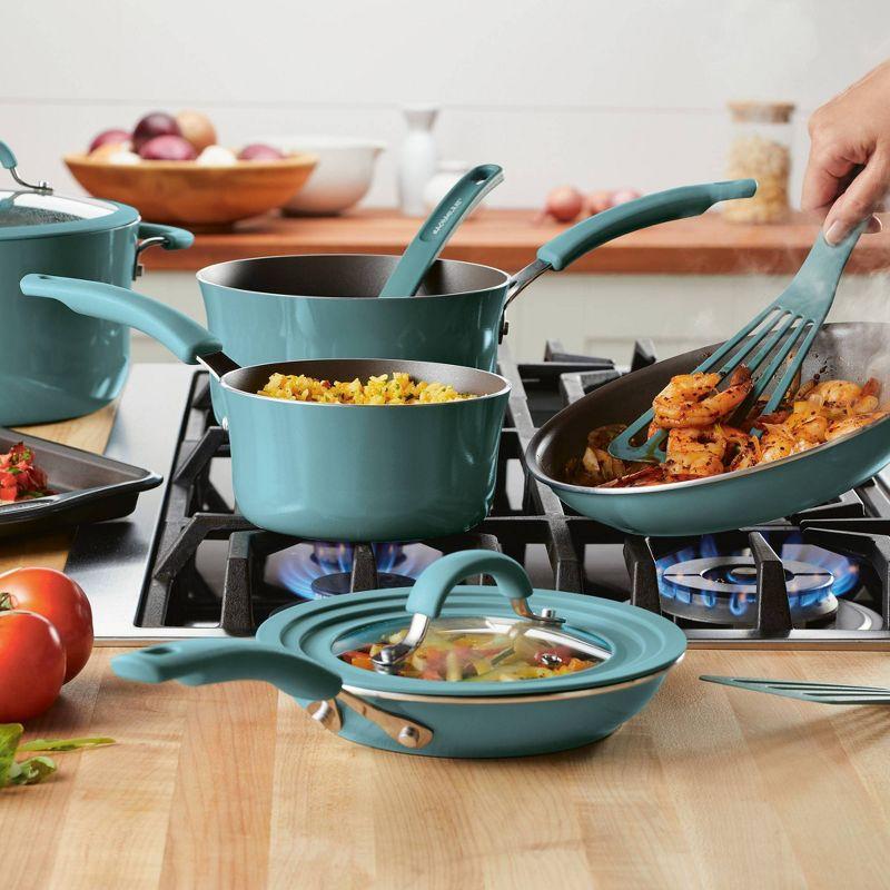 Agave Blue Aluminum Nonstick 3-Quart Saucier Pan