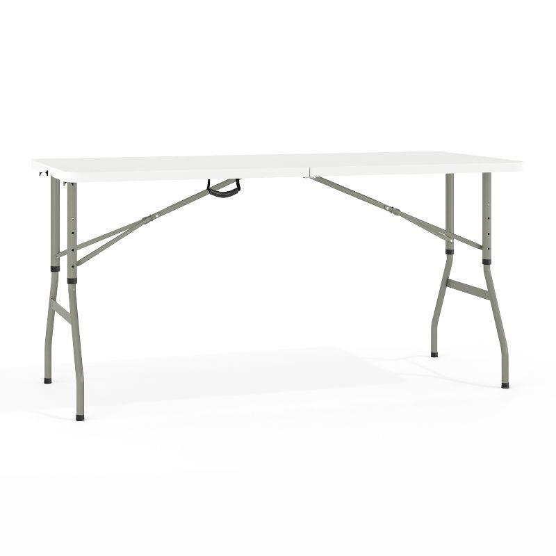 Parker 60'' Adjustable Height Plastic Folding Event Table with Carrying Handle by Flash Furniture