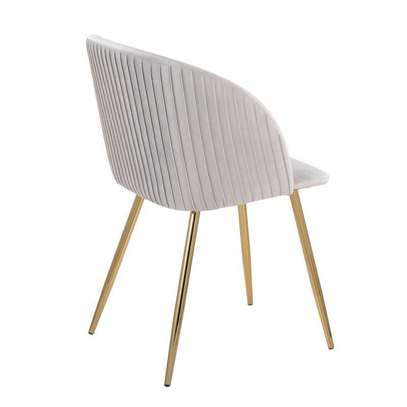 Set of 2 Fran Pleated Waves Dining Chairs - Lumisource