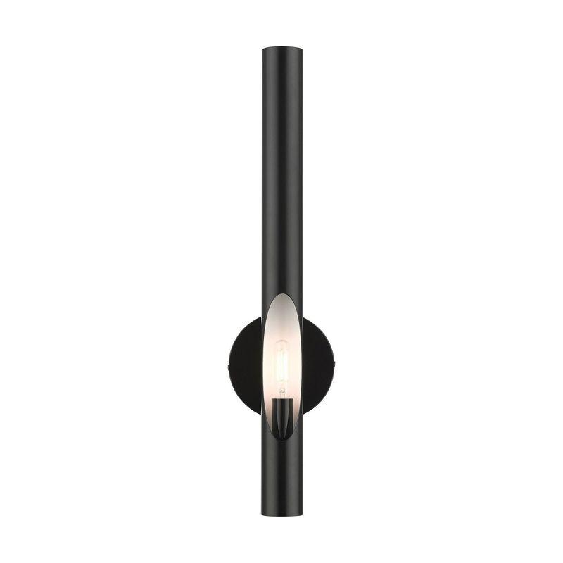 Livex Lighting Acra 1 - Light Wall Light in  Shiny Black