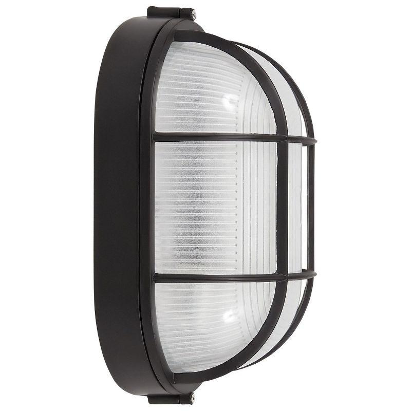 Nauticus Black Glass Outdoor Dimmable Wall Light