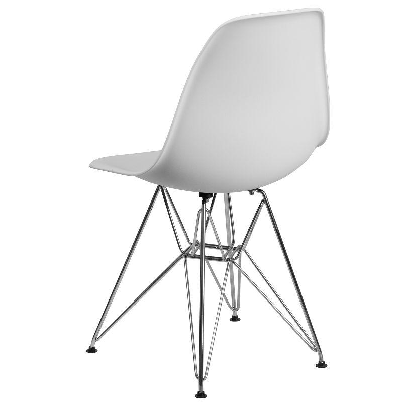 Flash Furniture Elon Series Plastic Chair with Chrome Base