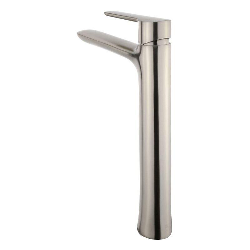 Satin Nickel Single Handle Vessel Sink Faucet