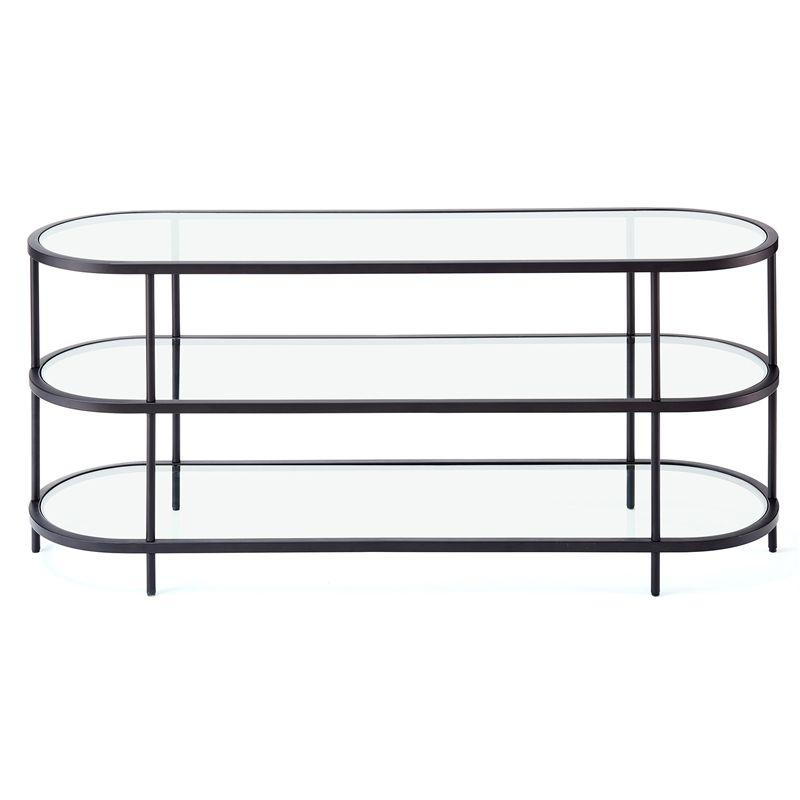 Black Bronze Oval TV Stand - Henn&Hart