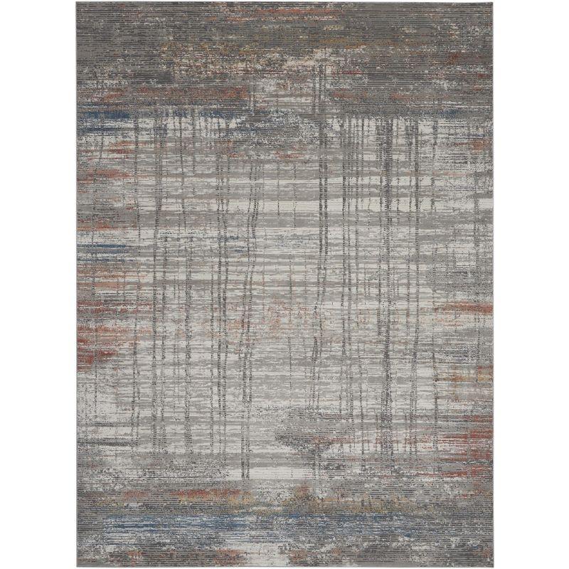 Abstract Mineral Tones 9'3" x 12'9" Synthetic Area Rug