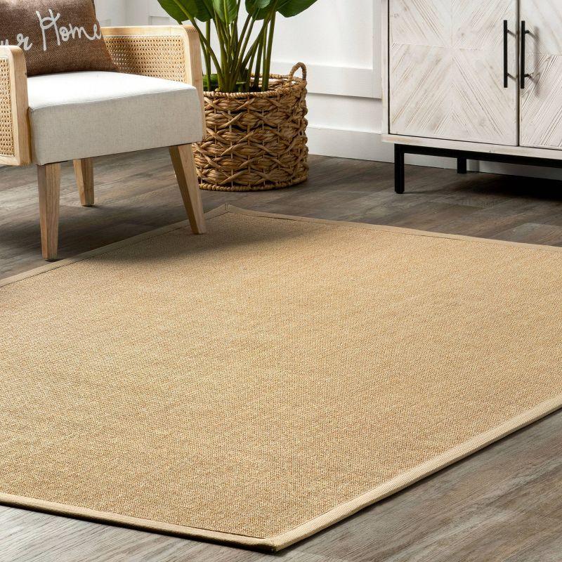 3'x5' Machine Woven orsay sisal Accent Rug Beige - nuLOOM: Modern Indoor Low Pile Skid-Resistant Area Rug