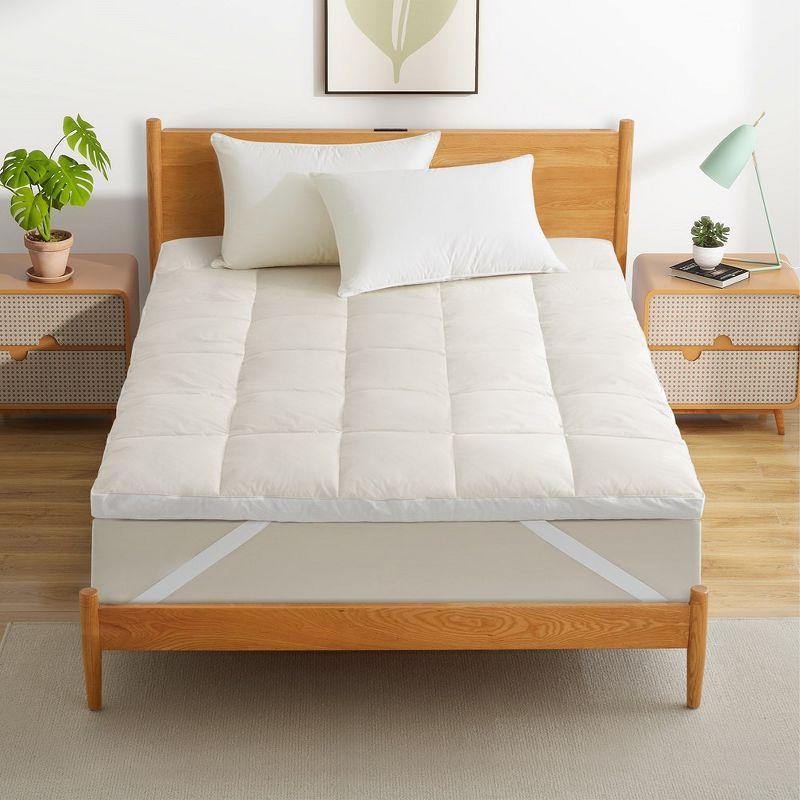 Peace Nest Organic Cotton Mattress Topper Feather Bed, Softness & Support in One