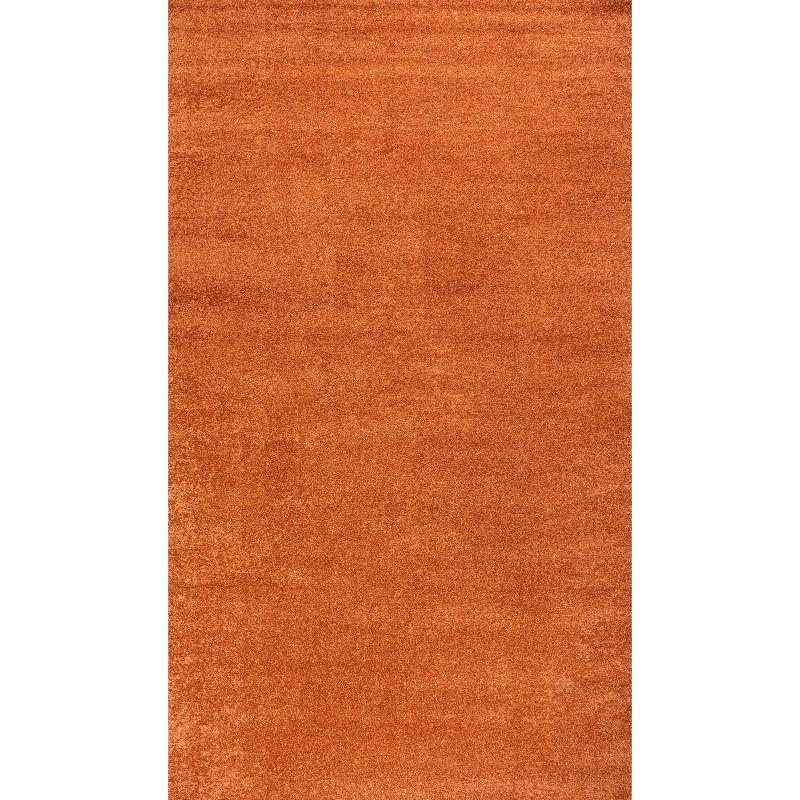 Haze Solid Low-Pile Orange 10 ft. x 14 ft. Area rug -JONATHAN Y