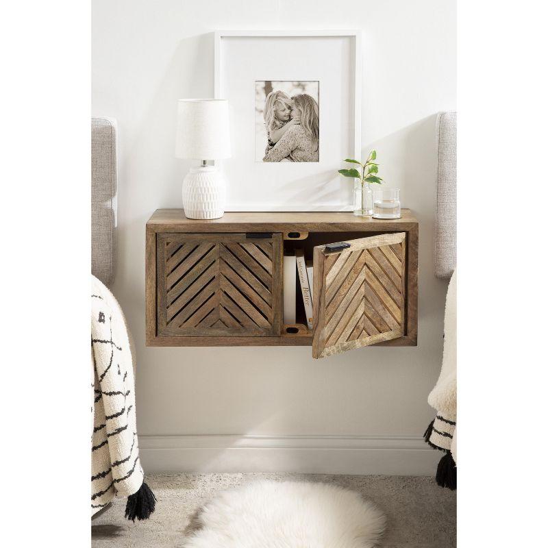 Kate and Laurel Mezzeta Decorative Wood Wall Cabinet