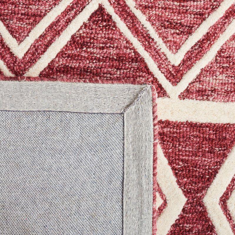 Abstract ABT851 Handmade Indoor Area Rug - Red/Ivory - 8'x10' - Safavieh