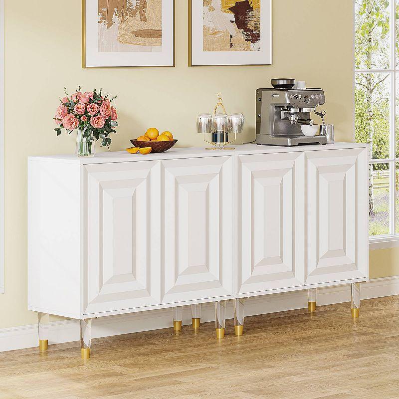 Hommoo 63" Sideboard Buffet, Modern Kitchen Accent Cabinet with 4 Doors