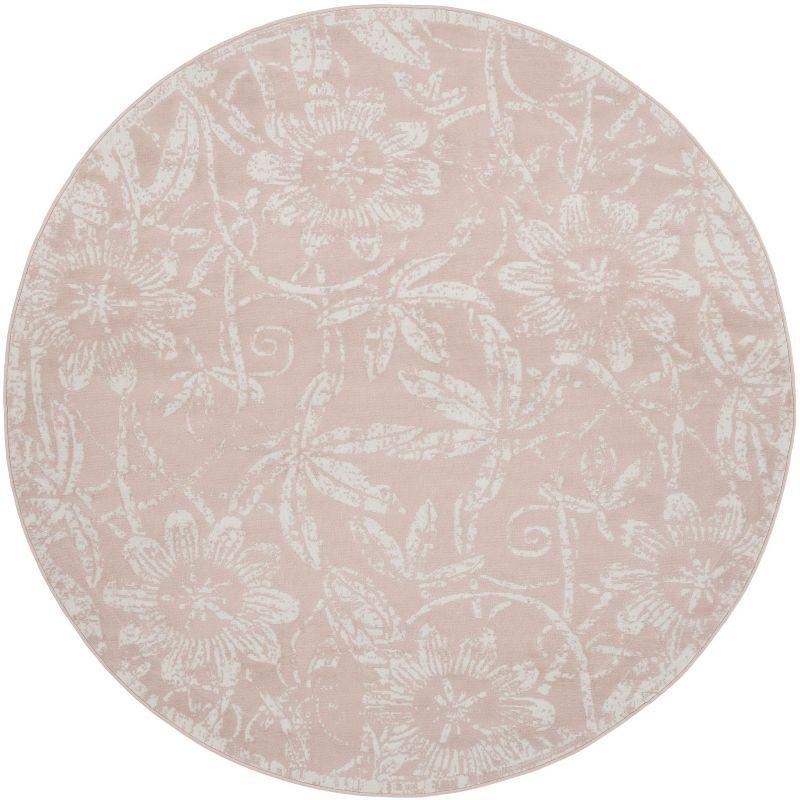 Nourison Whimsicle WHS05 Indoor only Area Rug - Pink 5' x round