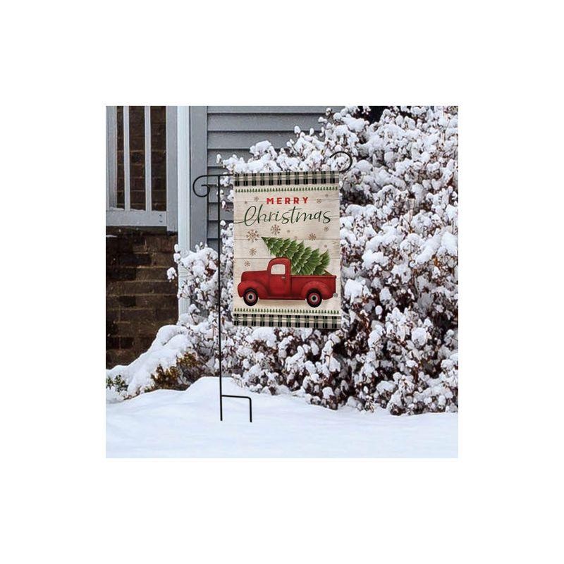 Merry Christmas Pickup Truck Garden Flag Rustic 12.5"x18" Briarwood Lane