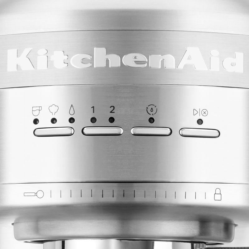KitchenAid Semi-Automatic Espresso Machine - Brushed Stainless Steel: 15 Bars Pressure, Dishwasher-Safe, 47oz Capacity