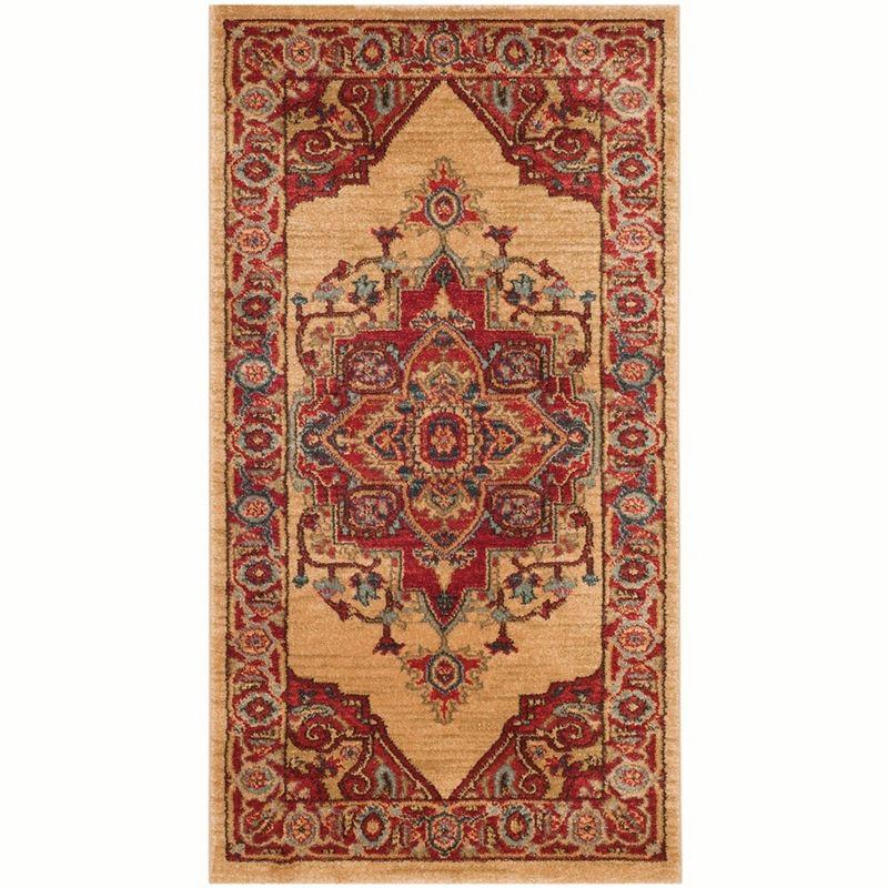 Mahal MAH698 Power Loomed Indoor Accent Rug - Red/Natural - 2'2"x4' - Safavieh.