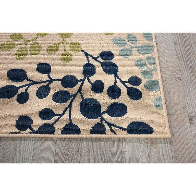 Nourison Caribbean Ivory Indoor/Outdoor Area Rug CRB01 2'3" x 7'6"