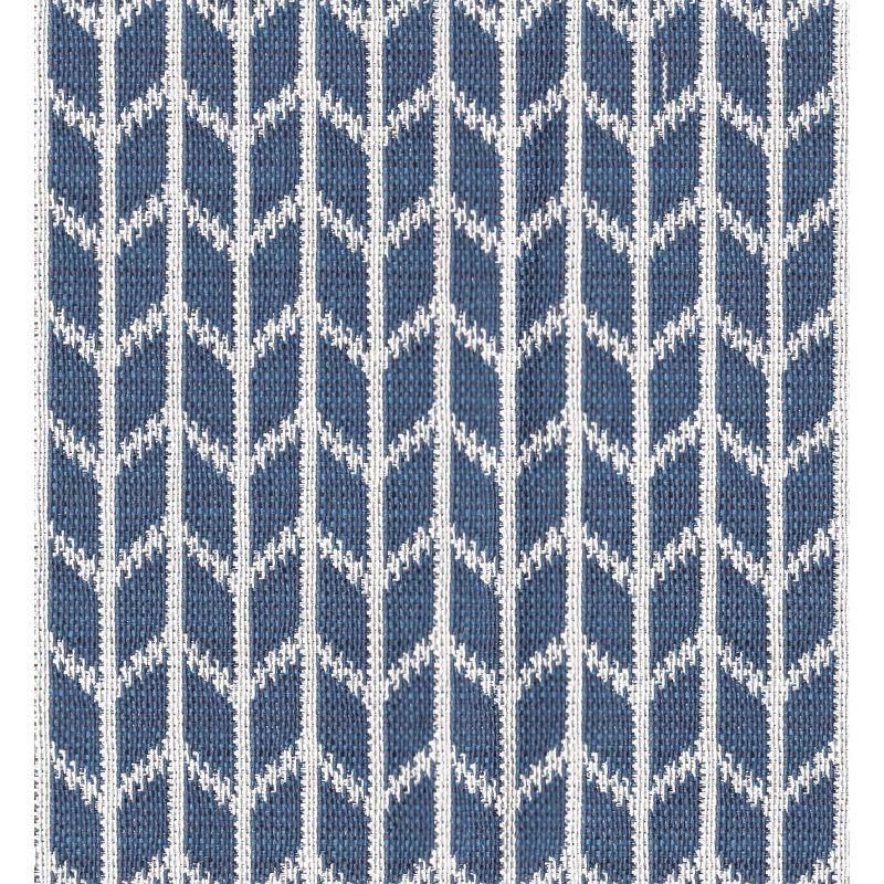 Set of 2 Parson Dining Chair Blue Geometric - HomePop: Cotton Upholstery, Foam Filled, Hardwood Frame