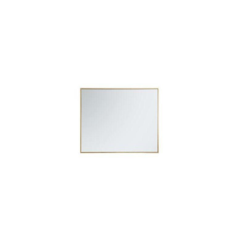 Elegant Lighting Metal frame rectangle mirror 30 inch x 36 inch in Blue