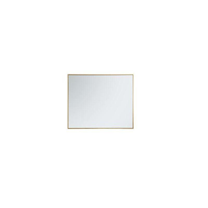 Elegant Blue Silver Rectangular Wall Mirror 30" x 36"