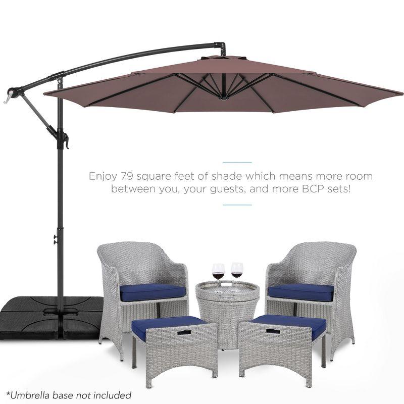 Best Choice Products 10ft Offset Hanging Outdoor Market Patio Umbrella w/ Easy Tilt Adjustment