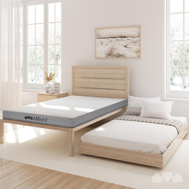 Milliard 5 Inch Twin Memory Foam Mattress with Washable Cover