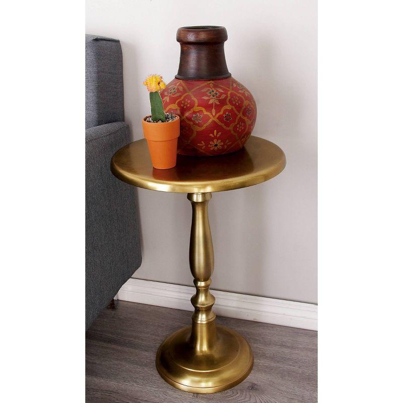 Fennimore Gold Aluminum Small Accent Table 22" x 15" x 15"