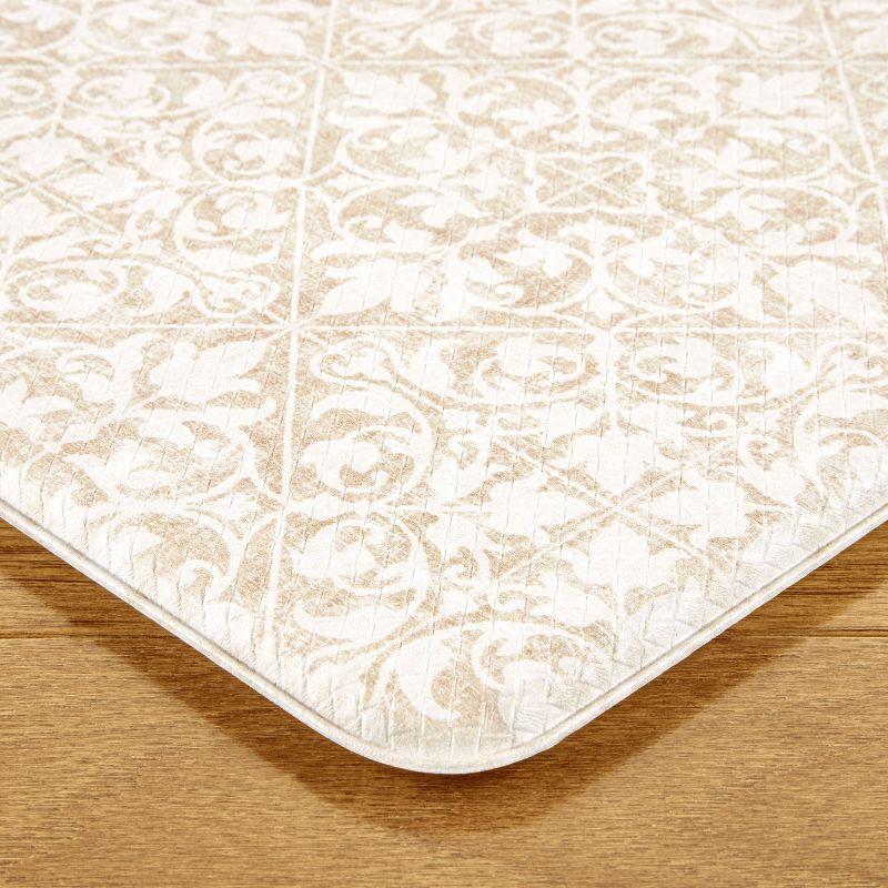 Town & Country Living TOWN & COUNTRY BASICS Comfort Plus Non-Slip Backing Vintage Medallion Tile Anti Fatigue Comfort Mat