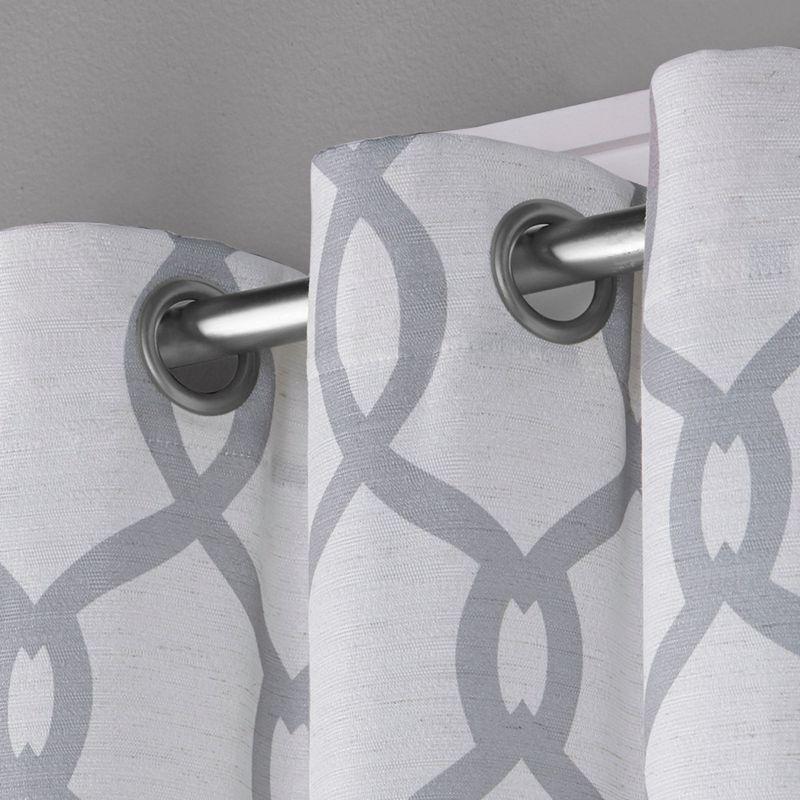 Dove Grey Light Filtering Linen Blend Grommet Curtains