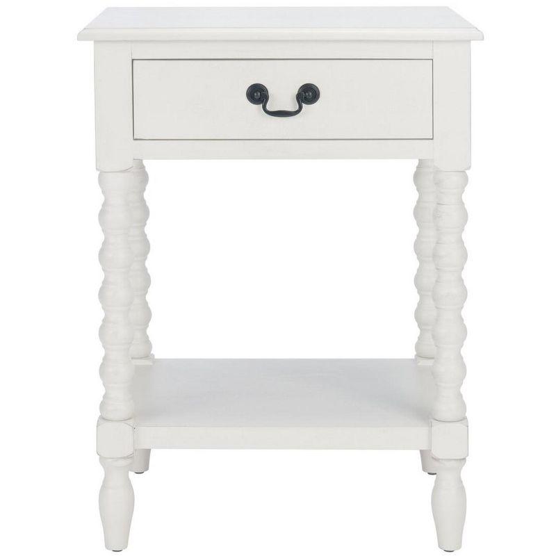 Athena Accent Table - Distressed White - Safavieh.