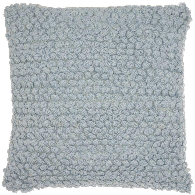 Sky Serenity 20" Handcrafted Wool-Cotton Blend Throw Pillow Set