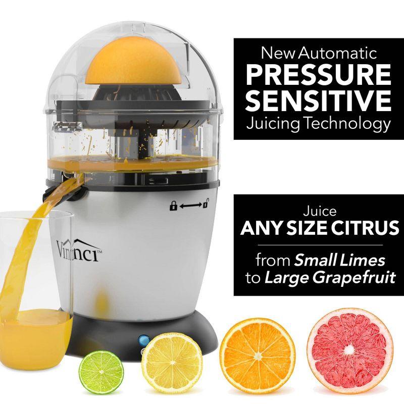 Vinci Hands-Free Electric Citrus Juicer with Stainless Steel Finish