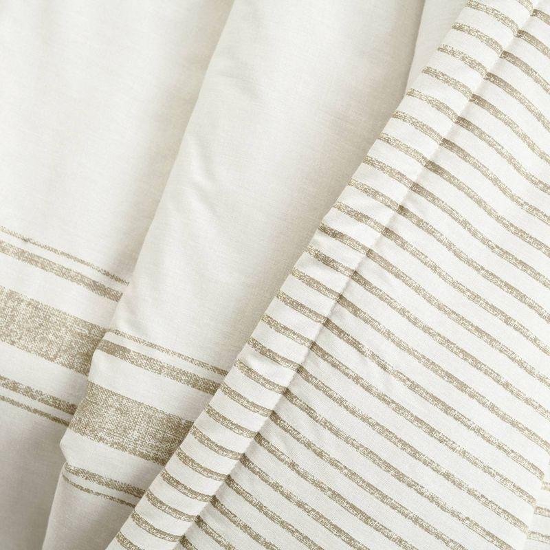 50"x60" Farmhouse Striped Throw Blanket Neutral - Lush Décor