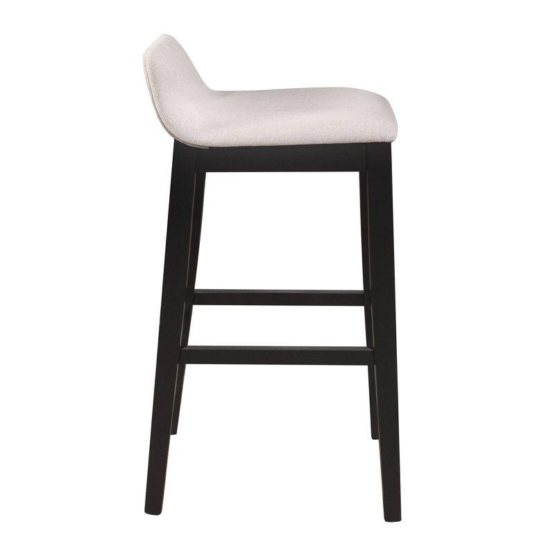 Maydena Barstool Black - Hillsdale Furniture: Non-Swivel, Counter Height, Low Back, Wood Legs