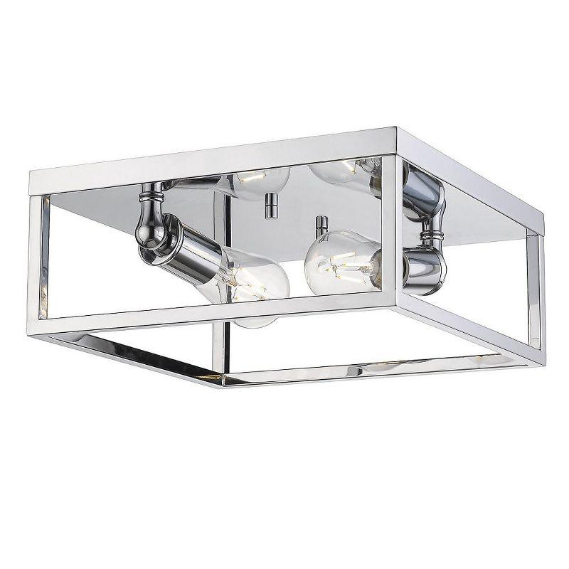 Golden Lighting Wesson 2-Light Flush Mount in Chrome