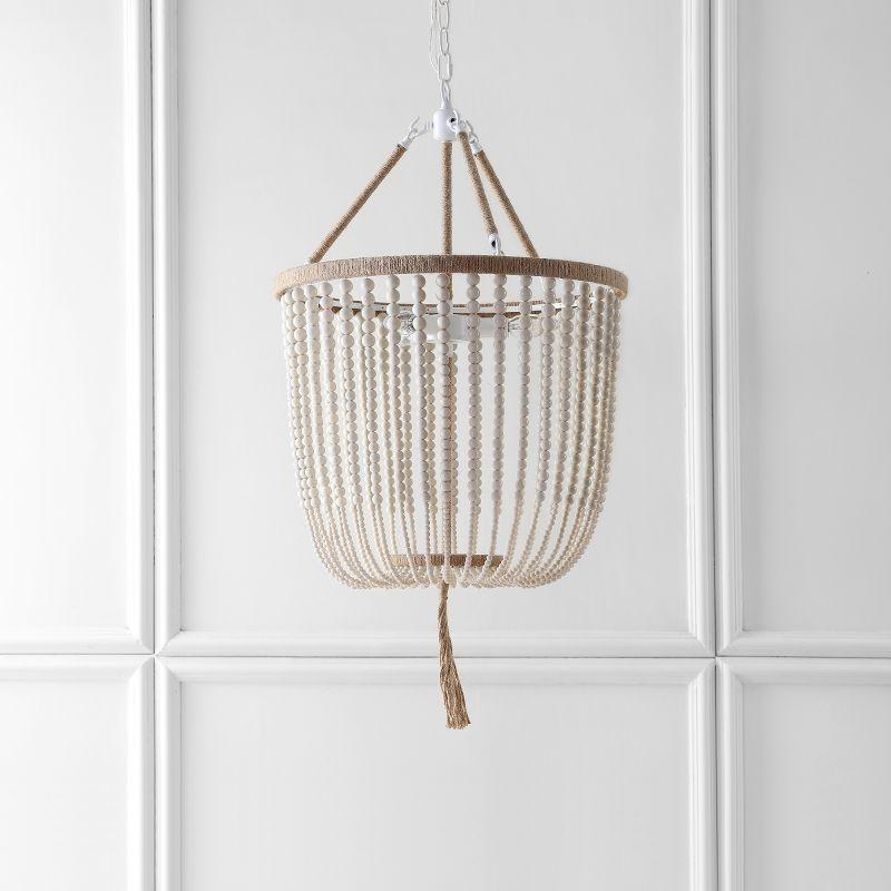 Angie Beads Pendant Lamp - LIT4476 - Cream - Safavieh