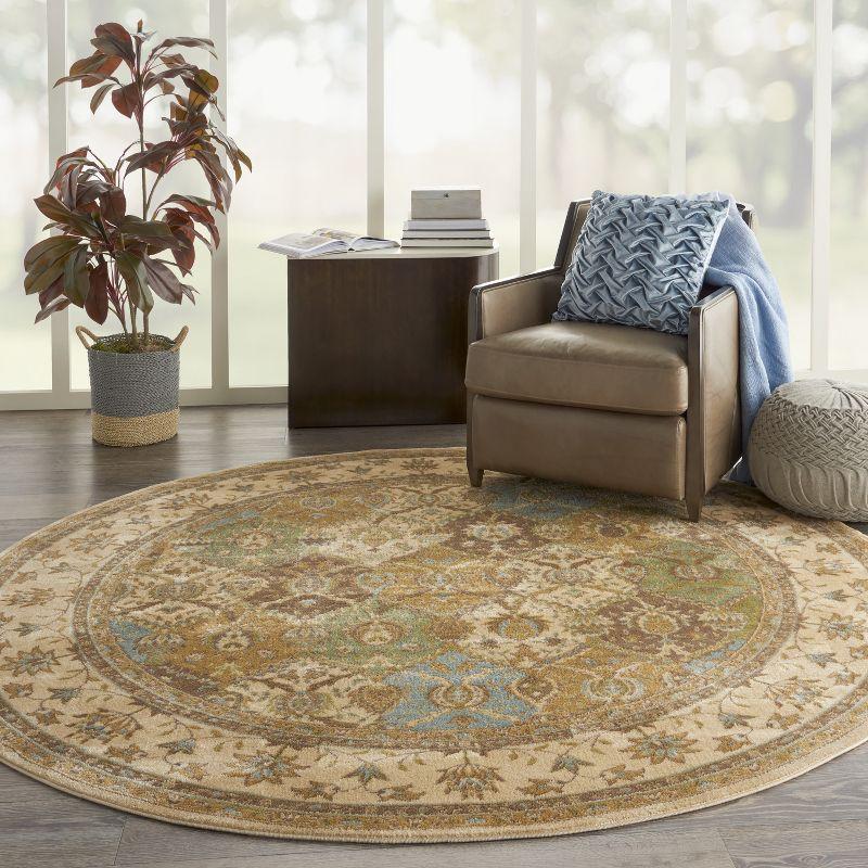 Eclectic Elegance Hand-Knotted Multicolor Synthetic Round Rug - 7'10"