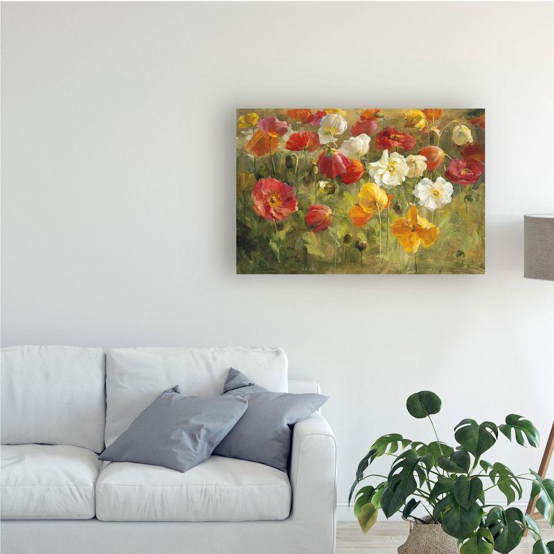 Trademark Fine Art -Danhui Nai 'Poppy Field Painting' Canvas Art