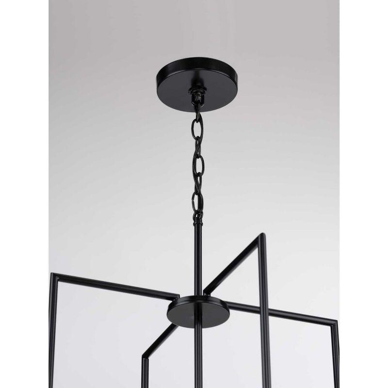 Elegant Replay Black and Brushed Nickel 4-Light Foyer Pendant