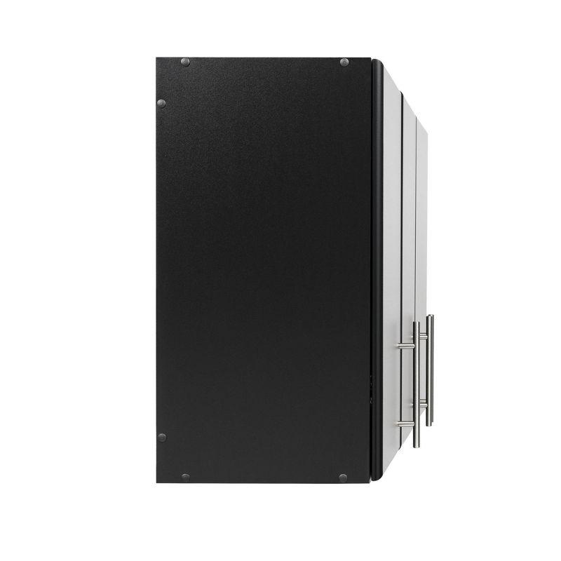 54" Elite Wall Cabinet Black - Prepac: Modern Laminated Storage, HangUps Collection, 2 Adjustable Shelves