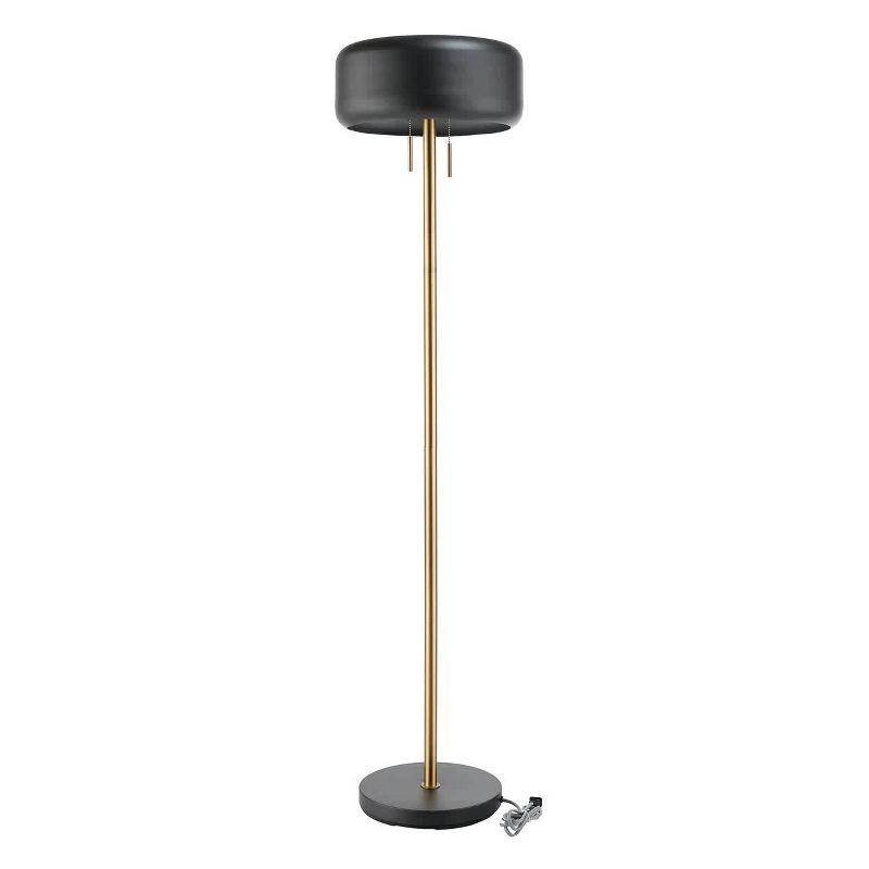 2 Light Metallic Dark Gray Floor Lamp - Novogratz x Globe