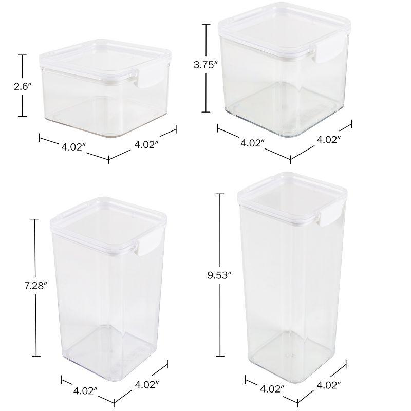 Clear Plastic 6-Piece Food Storage Container Set with Lids