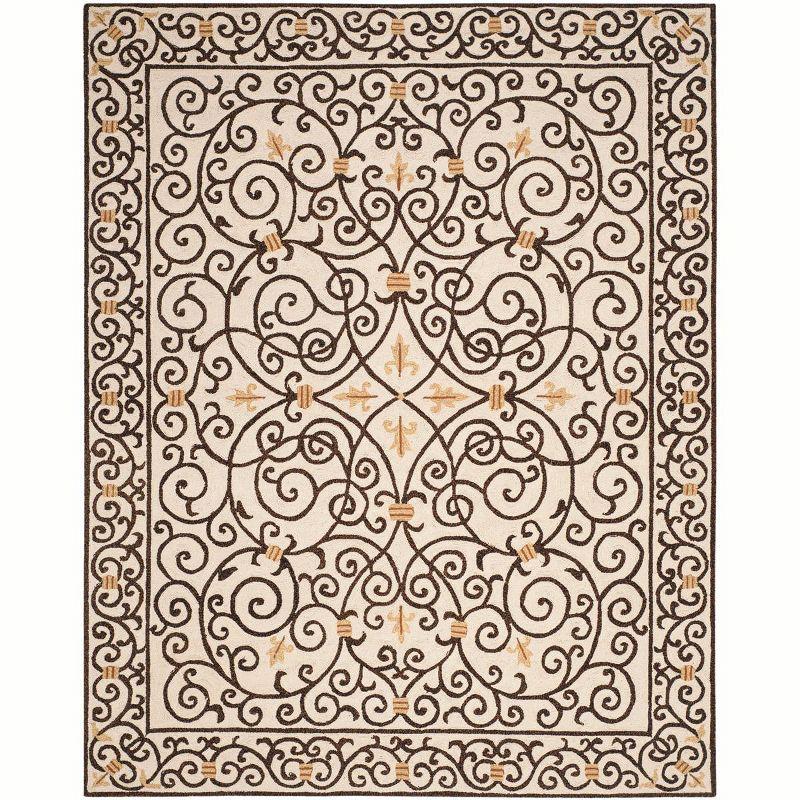 Chelsea HK11 Handmade Area Rug - 8'x10' - Ivory/Dark Brown - Safavieh