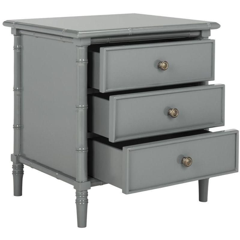 Mina 3 Drawer Nightstand - NST3500 - Grey/Gold - Safavieh