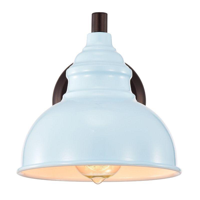 Chloe Lighting Ironclad Industrial 1 Light Oil Rubbed Bronze Indoor Wall Sconce 8"Wide