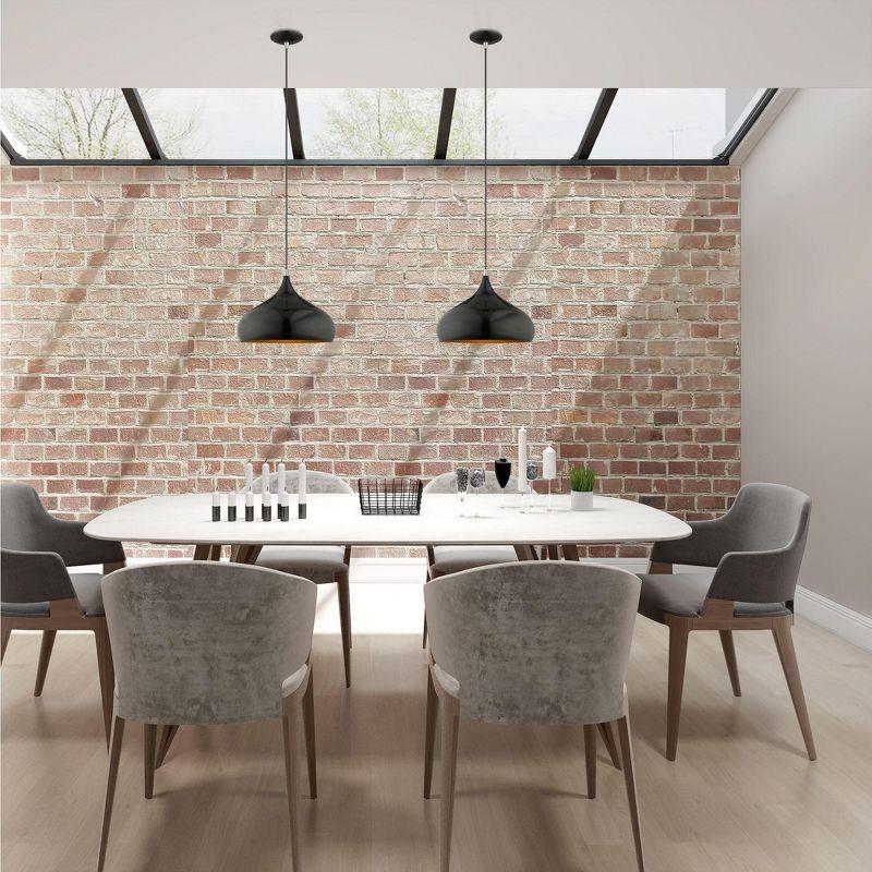 Livex Lighting Metal Shade 1 - Light Pendant in  Shiny Black